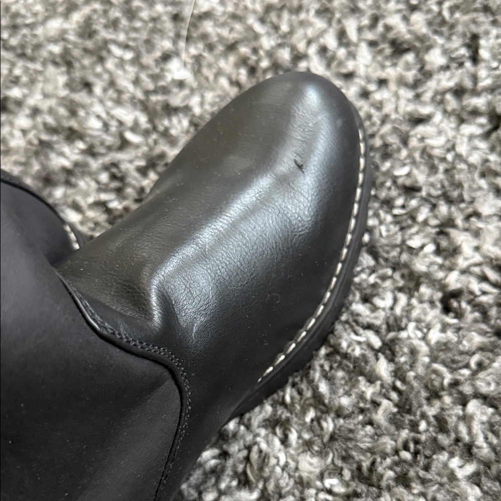 Nautica Oren Black Leather Boots with Warm Lining Size 8.5 - Picture 4 of 8
